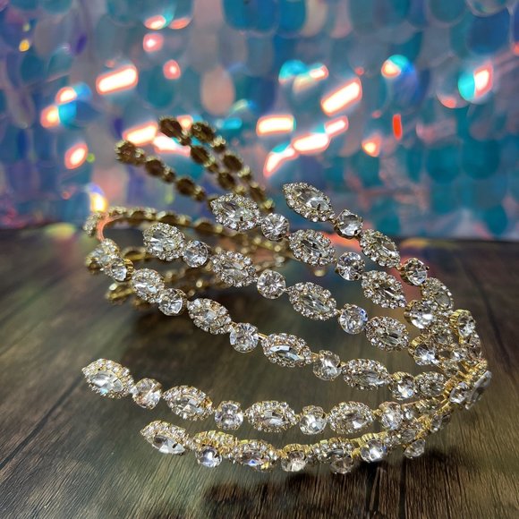 Wedding Headband, Wedding Crystal Headpiece for Brides, Prom, Bridesmaid, Party - Picture 4 of 6